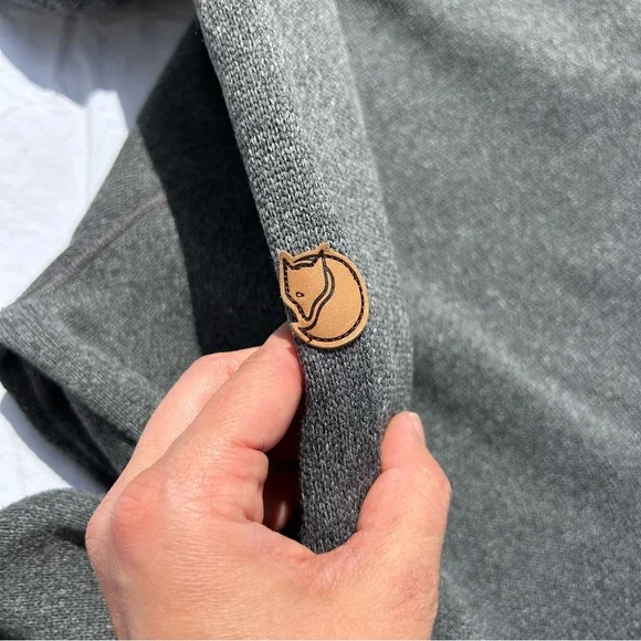 Fjallraven Ovik Fleece Hoodie Jacket Size Large Grey - Picture 9 of 9